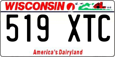 WI license plate 519XTC