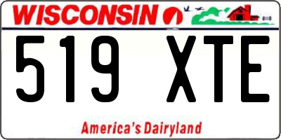 WI license plate 519XTE