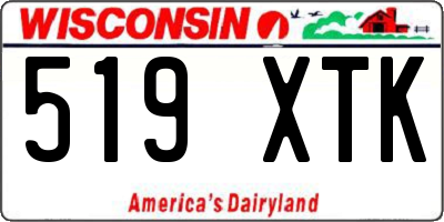 WI license plate 519XTK