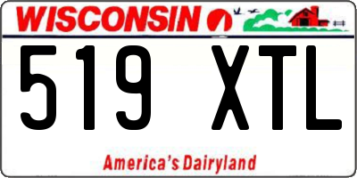 WI license plate 519XTL