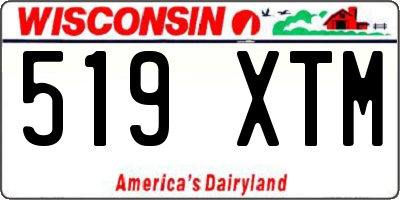WI license plate 519XTM