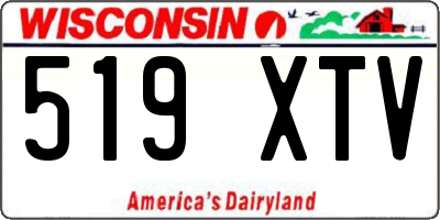 WI license plate 519XTV