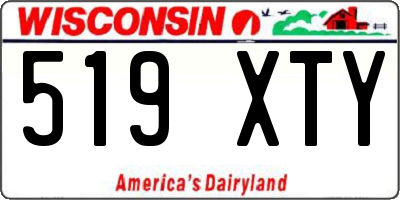 WI license plate 519XTY