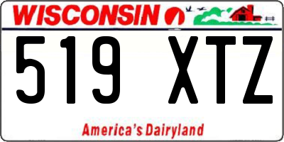 WI license plate 519XTZ