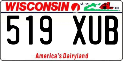 WI license plate 519XUB