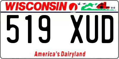 WI license plate 519XUD
