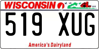 WI license plate 519XUG