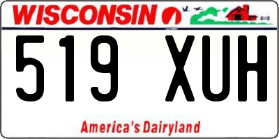 WI license plate 519XUH