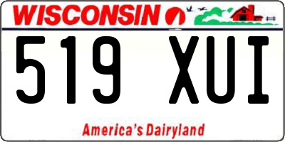 WI license plate 519XUI