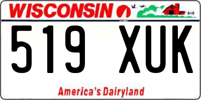WI license plate 519XUK