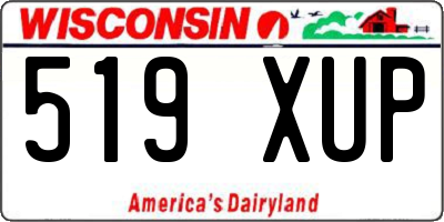 WI license plate 519XUP