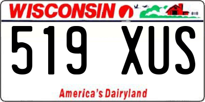 WI license plate 519XUS