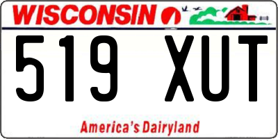 WI license plate 519XUT