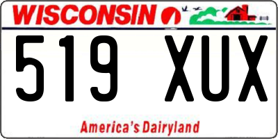 WI license plate 519XUX