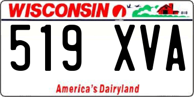 WI license plate 519XVA