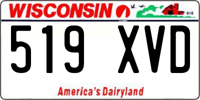WI license plate 519XVD