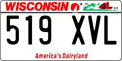 WI license plate 519XVL