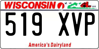 WI license plate 519XVP
