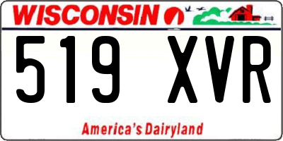 WI license plate 519XVR