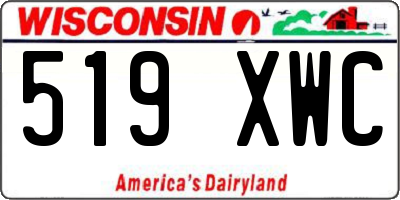 WI license plate 519XWC
