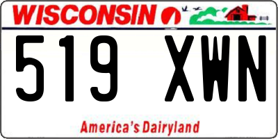WI license plate 519XWN