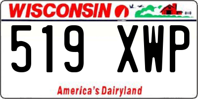 WI license plate 519XWP