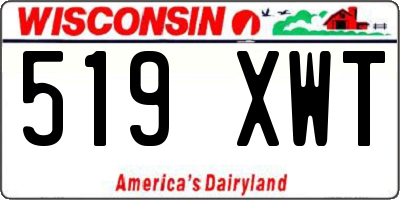 WI license plate 519XWT
