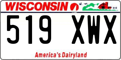 WI license plate 519XWX