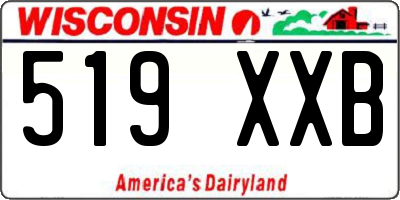 WI license plate 519XXB
