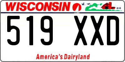WI license plate 519XXD