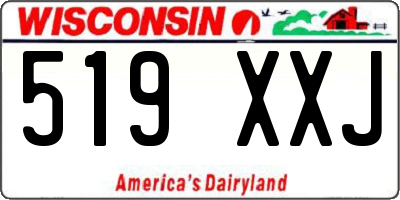 WI license plate 519XXJ