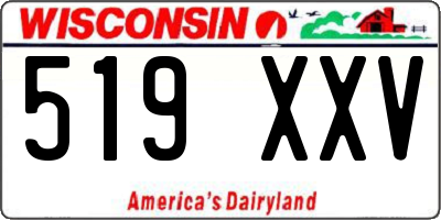 WI license plate 519XXV