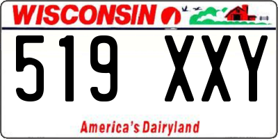 WI license plate 519XXY