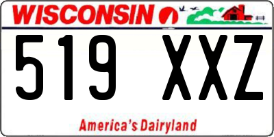 WI license plate 519XXZ