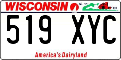 WI license plate 519XYC