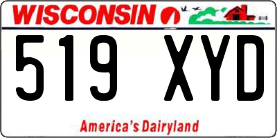 WI license plate 519XYD