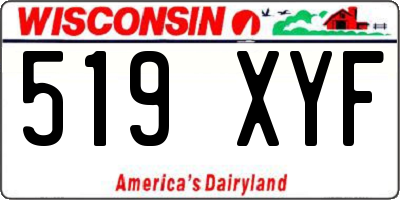 WI license plate 519XYF