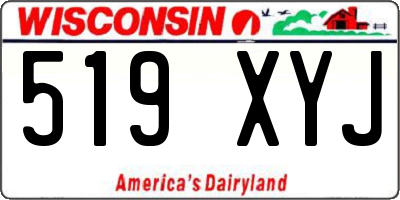 WI license plate 519XYJ