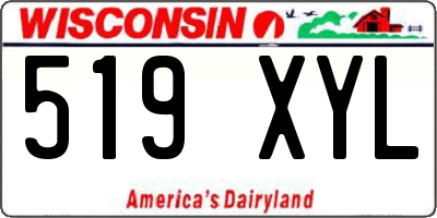 WI license plate 519XYL