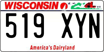 WI license plate 519XYN