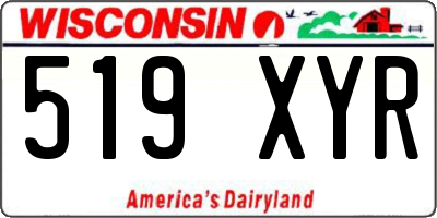 WI license plate 519XYR