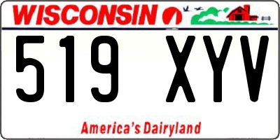 WI license plate 519XYV