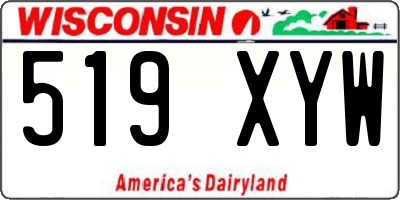 WI license plate 519XYW