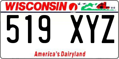 WI license plate 519XYZ