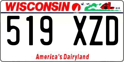 WI license plate 519XZD