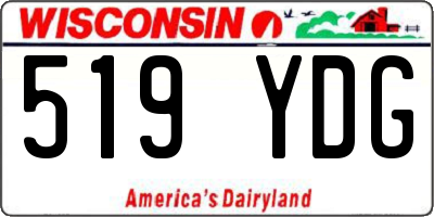 WI license plate 519YDG