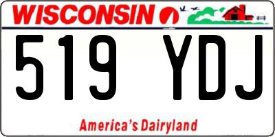 WI license plate 519YDJ