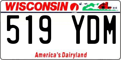 WI license plate 519YDM