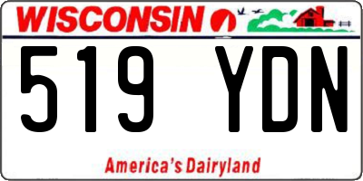 WI license plate 519YDN