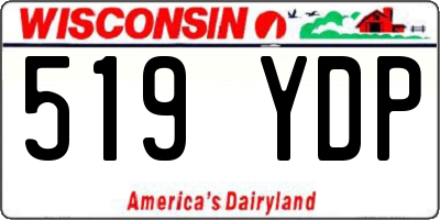 WI license plate 519YDP